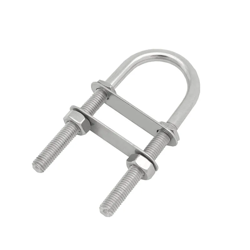 ISURE-abrazadera de acero inoxidable 304 para aparejo de barcos, perno en U, 2 piezas, M8, M10, M12