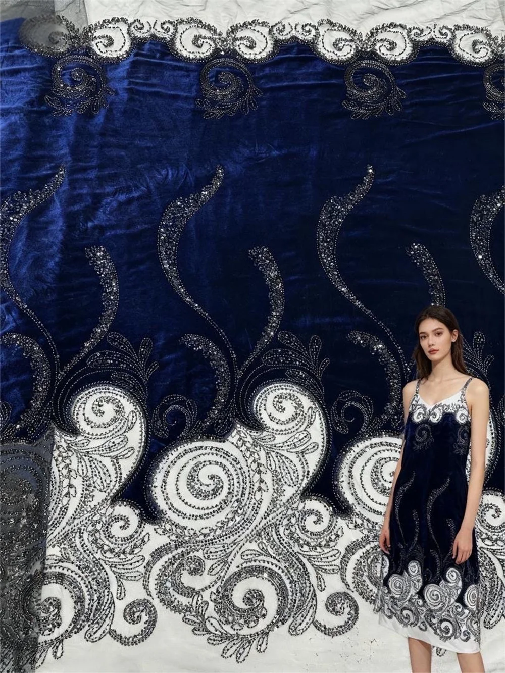 

African Sequins Velvet Nigerian Wedding Lace Fabric 2025 High Quality Lace French Beaded Net Lace Fabric For Wedding Party Dress