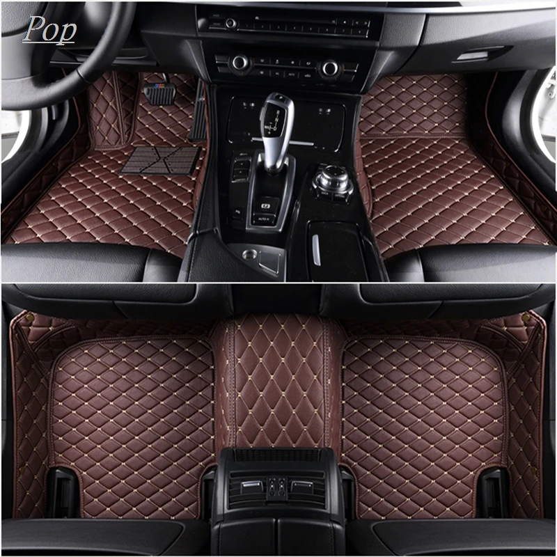 Car Mats Floor For Citroën C4 Cactus 2014~2020 Waterproof Leather Car Mat Fully Set Tapete Automotivo Para Carro Car trunk mat