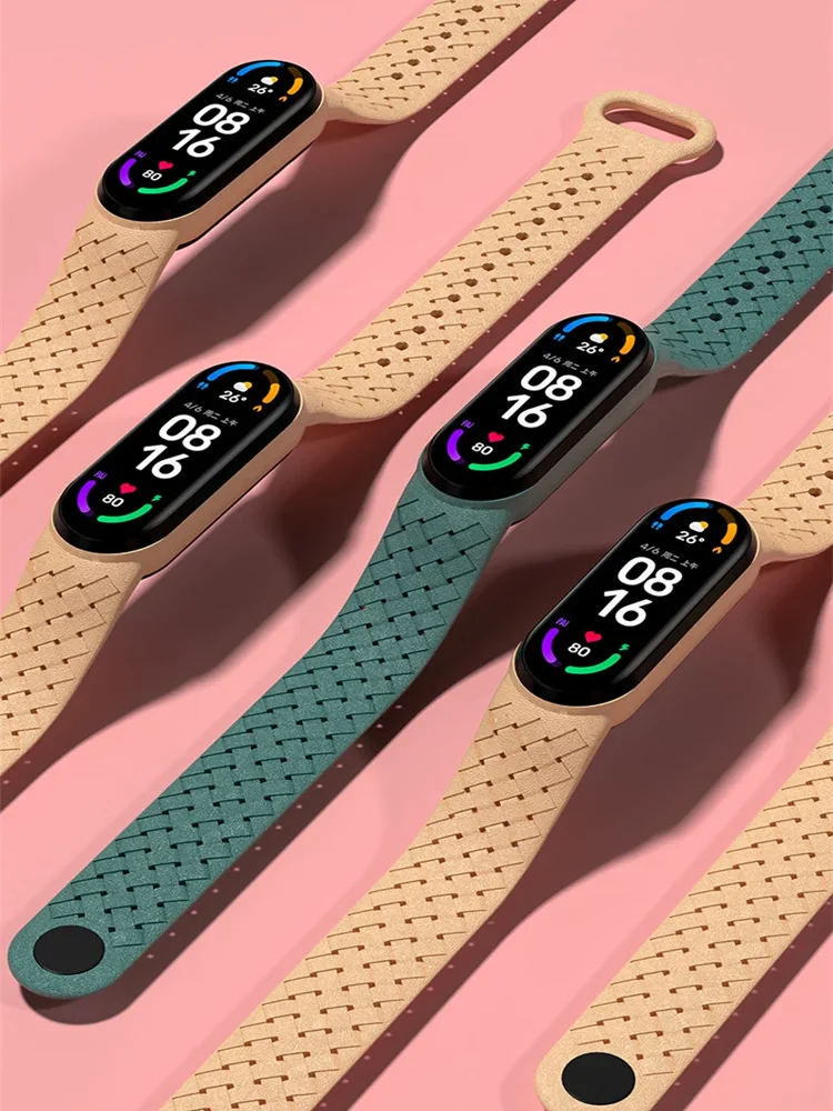 Strap For Xiaomi Mi Band 7 NFC smart Wrist Replacement Miband Sport bracelet Air-hole Correa mi band6 5 4 8 3 Silicone watchband