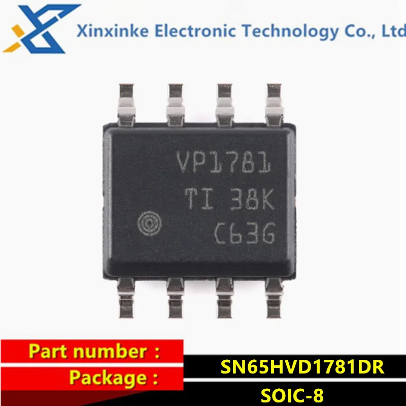 5PCS SN65HVD1781DR SOIC-8 Marking：VP1781 RS-485 Interface IC 70V Fault-Protected RS-485 Xceivers Brand New Original