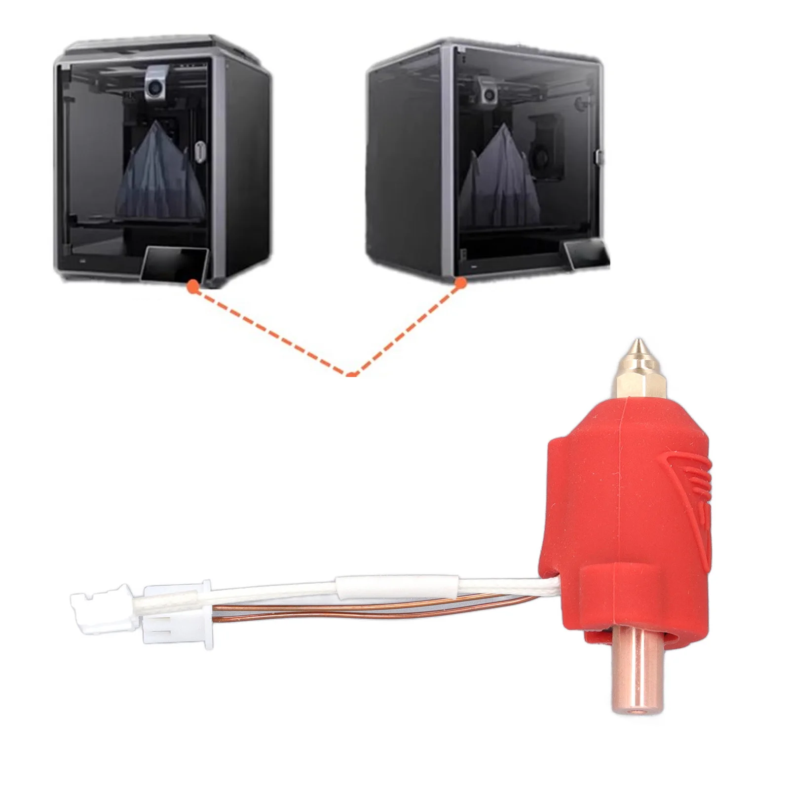 High Flow Nozzle Hotend Kit Nozzle Hotend Kit 32mm³/s High  Good Thermal Conductivity for 3D Printing Projects for PLA ABS PETG