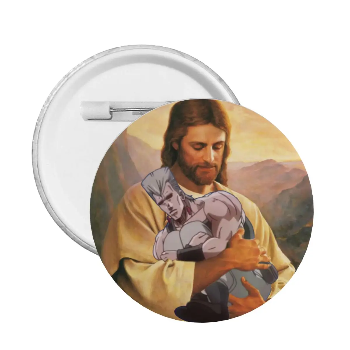 Jojos Soft Button Pin Custom Fashion Jesus Polnareff Bizarre Adventure Pinback Badges Brooches Lovers Gift