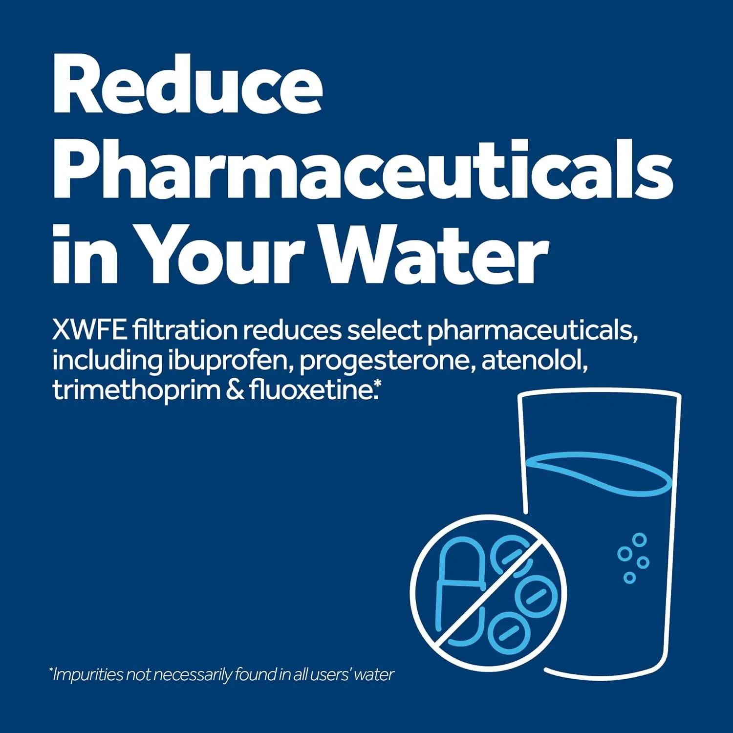 XWFE Refrigerator Water Filter, Genuine Replacement Filter, Certified to Reduce Lead, Sulfur, and 50+ Other Impurities, Repla