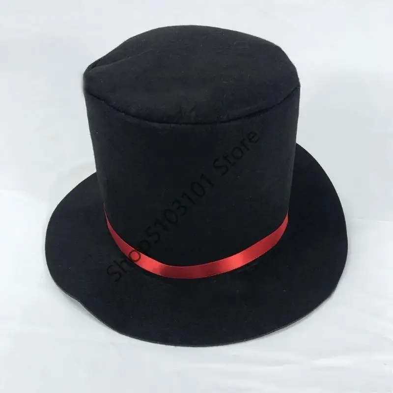 X6HE Black Top Hat Magician Performed Hat Hat Bowler Top Hat