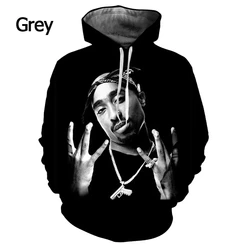 Hip Hop Rapper Tupac 3D Printed Hoodie Men/Women Casual Fashion Hooded Kids Pullover Sweatshirts Oversized Unisex Clothing