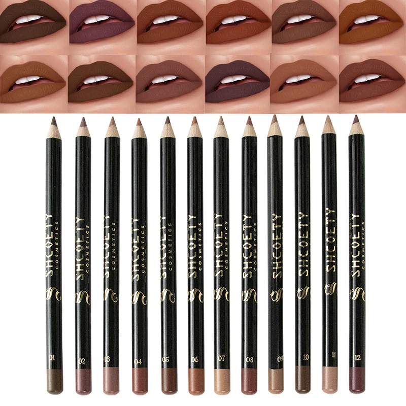 Lip Liner Long-lasting Non-Bleaching Velvet Matte Lip Liner Waterproof Natural Contour Lip Liner Makeup Lip Liner Non-stick Cup