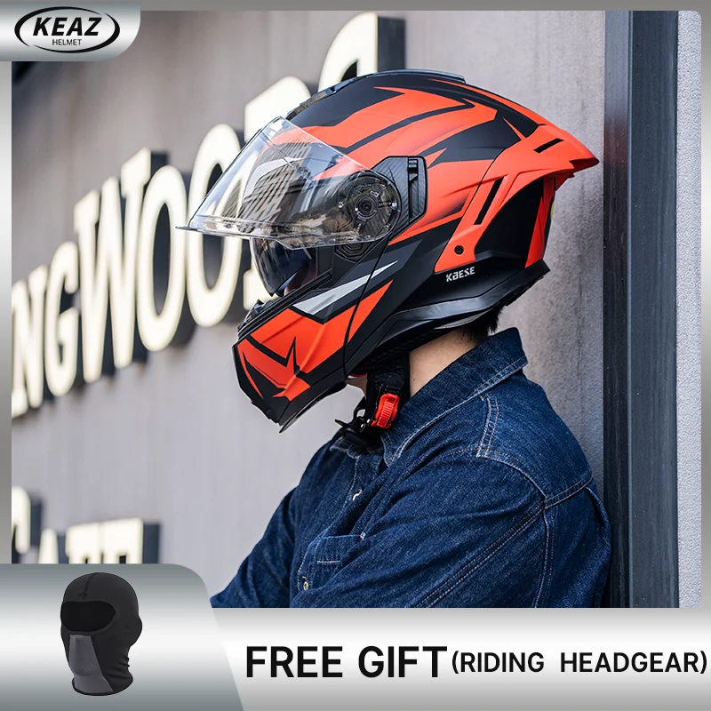 

Fashion Personalised Dual Lens Flip Up Helmets Motocross Racing Modular Cascos Para Moto Men Women Full Face Motorcycle Helmet