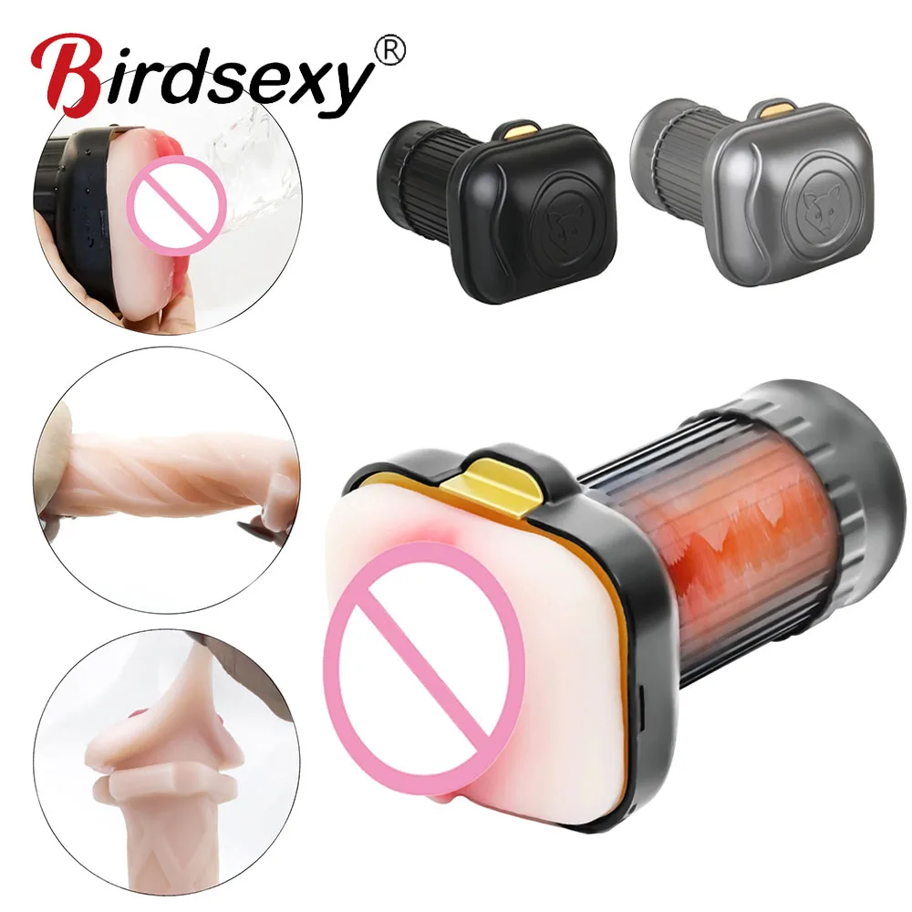 Powerful Sucking Masturbation Cup Realistic Anal Vagina Pocket Pussy Blowjob Massager Male Masturbator Sex Toys for Men 18+ Toy