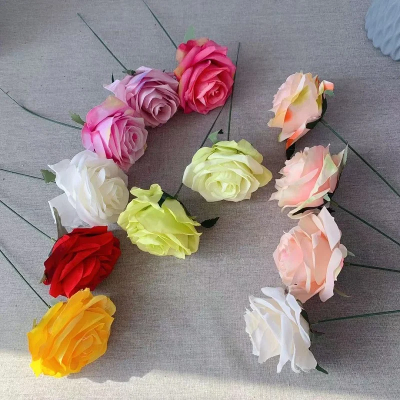 

1/3/5/7pcs Silk Fabric Roses Artificial Flower Bouquet of Single Headed Rose Home Living Room Table Decor Fake Roses Party Decor