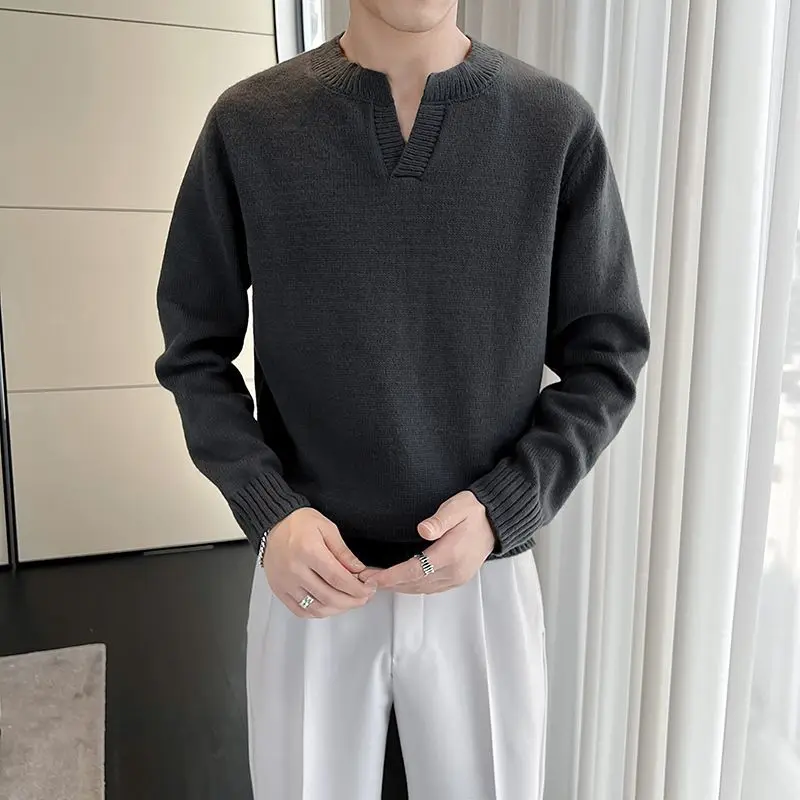 الخريف الشتاء طويلة الأكمام جولة الرقبة أزياء جديدة مريحة سترة مزاجه تنوعا ملابس رجالية جديدة #4