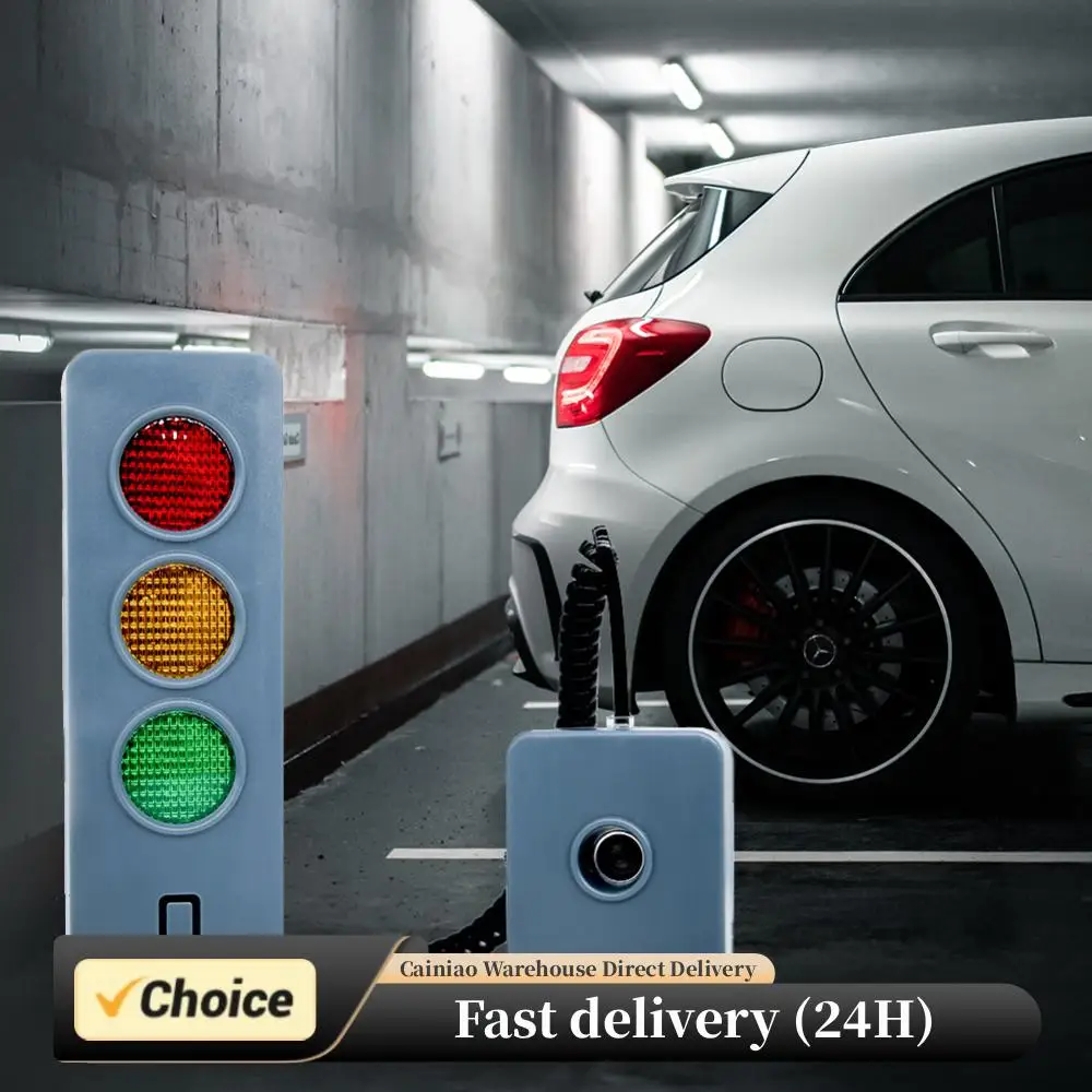 Parking Warning Alarm Distance Stop Aid Anti Collision Garage Smart Parking Device with Three Colors Light Battery Operated