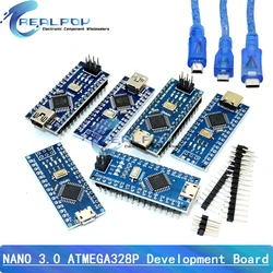 Bootloader Controlador compatível para Arduino, Mini, Tipo-C, Micro USB, Nano 3.0, Driver USB CH340, 16Mhz, ATMEGA328P, Cabo USB