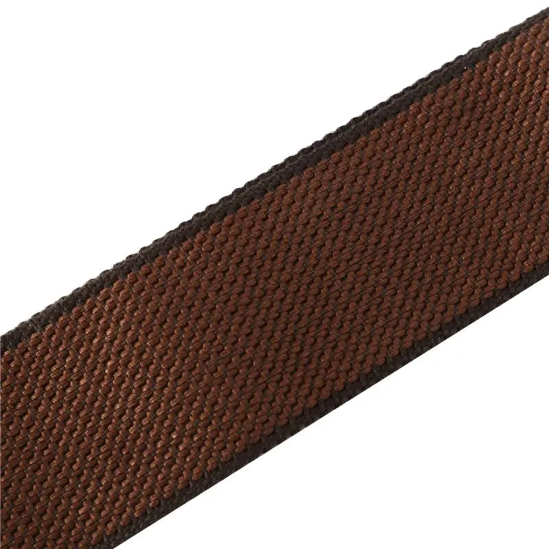 NALFI-2X Guitar Strap With 3 Pick Holders 100% Soft Cotton Strap For Bass Electric & Acoustic Guitars (Coffee)