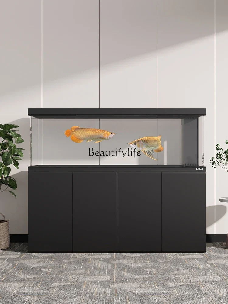 yj9 Bottom Filter Dragon Fish Tank Super White Ecological Fish Tank Large Living Room Aquarium Large Aquarium Landscape Simple - view 3