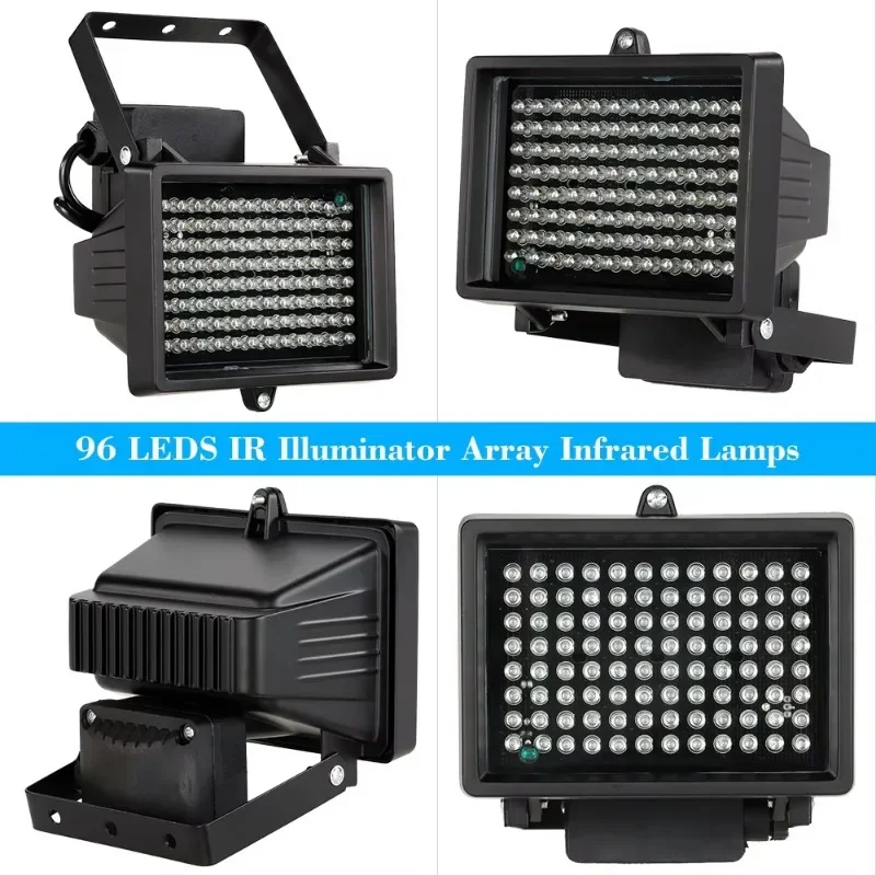 96PCS Infrared LED Lights Waterproof for CCTV Cameras, Night Vision Assist, Outdoor Surveillance Lighting‌