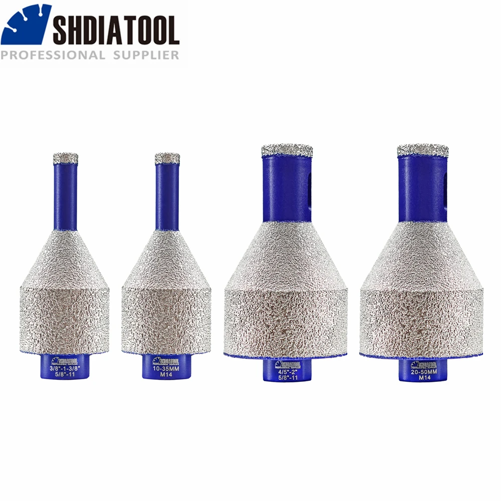 SHDIATOOL Diamond Drilling Chamfer Milling Finger Bit M14 Tile Marble Quartz Ceramic Granite Edg Hole Saw Shaping Enlarge Bevel