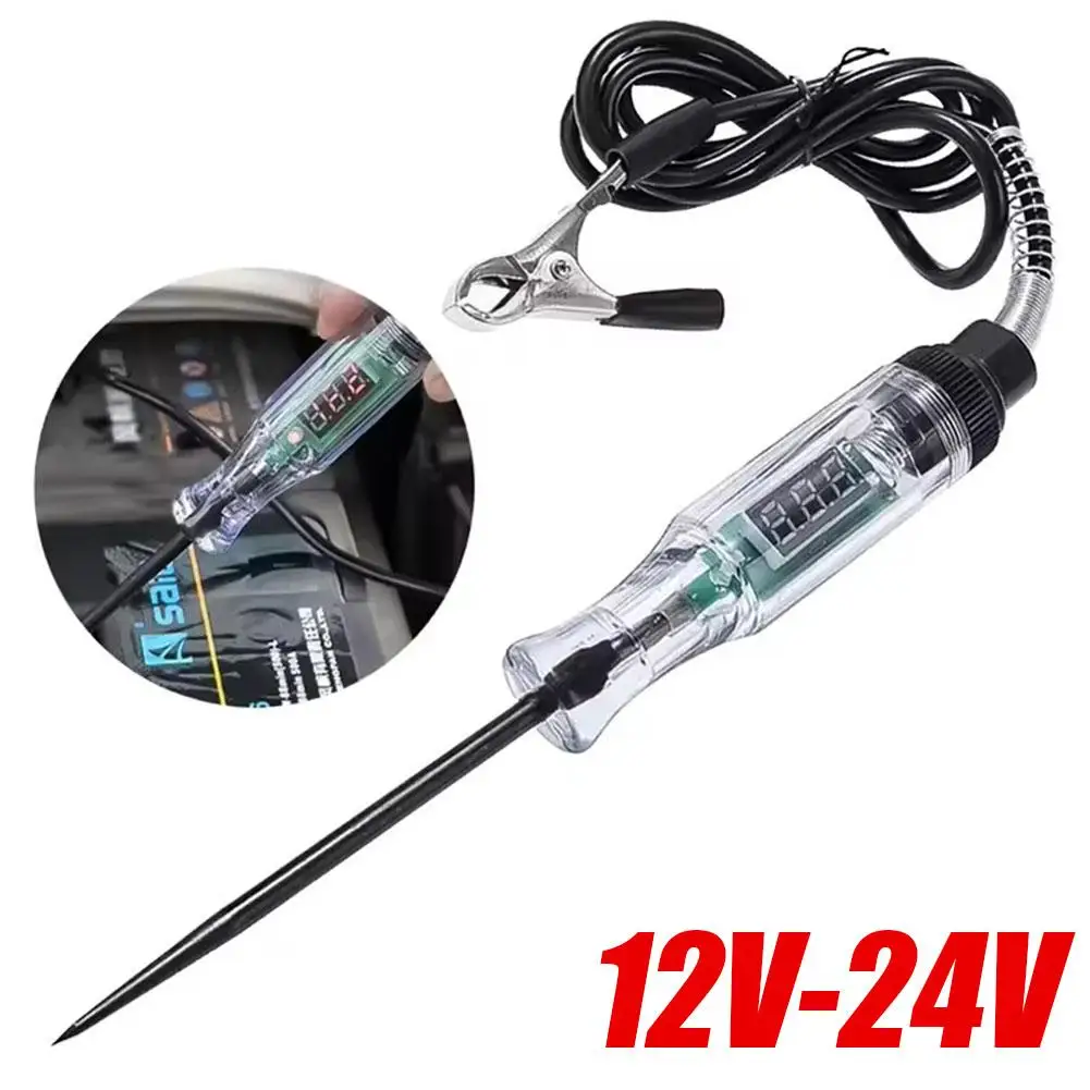 Automotive Test Lamp Electric Pen 12v24v Circuit Testing Automotive Electrician Special Maintenance Digital Display LED view 2