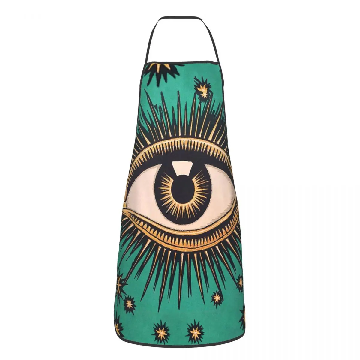 Unisex All Seeing Eye Art Kitchen Chef Cooking Baking Apron Men Women Evil Mystic Eyes Tablier Cuisine for Gardening