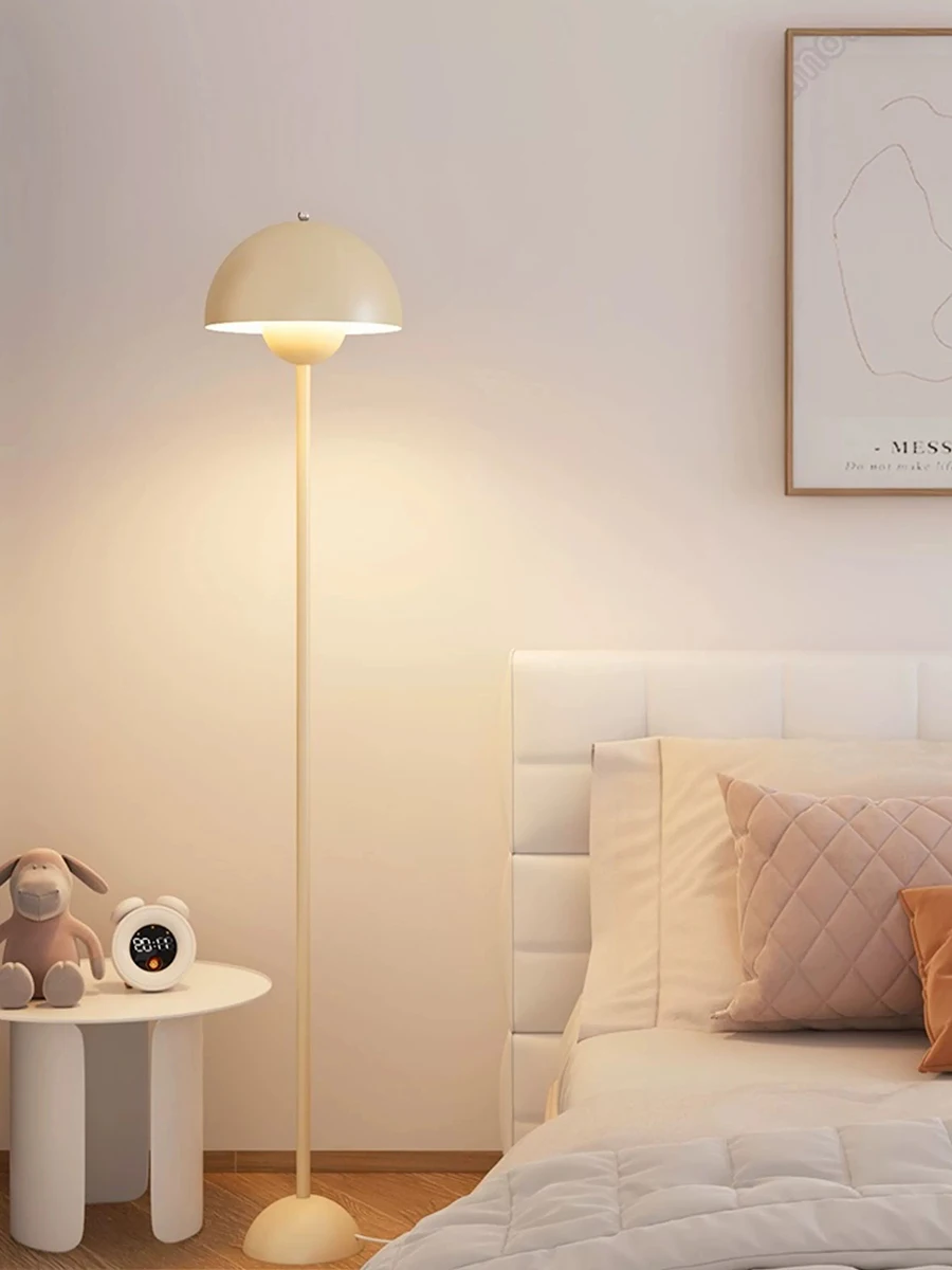 Minimalist Cream-Style Floor Lamp | Ambient Lighting for Bedroom, Kids' Room, Bedside & Desk