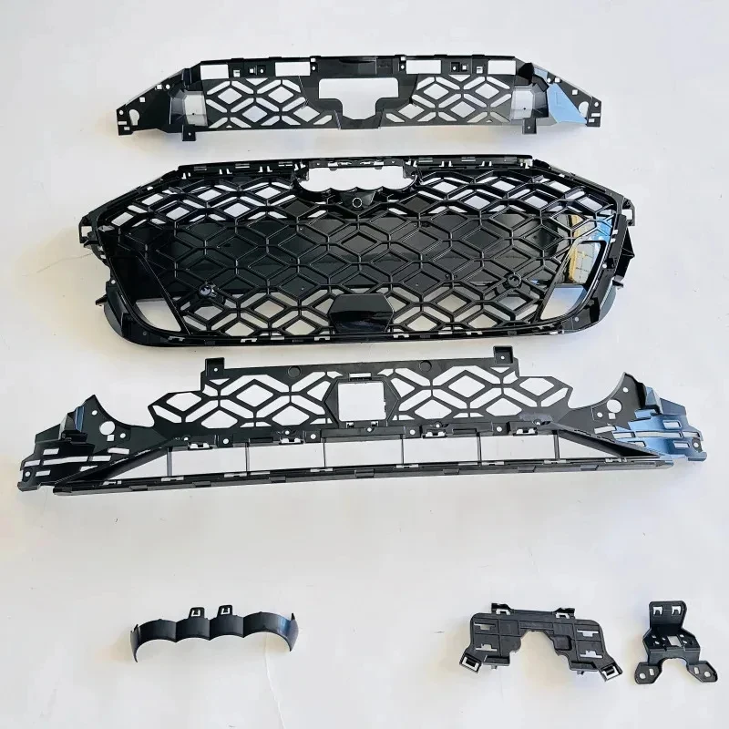 

Black Car Front Bumper Grill for RS3 2025+ with Black Frame - Vehicle Front Grille Accessory