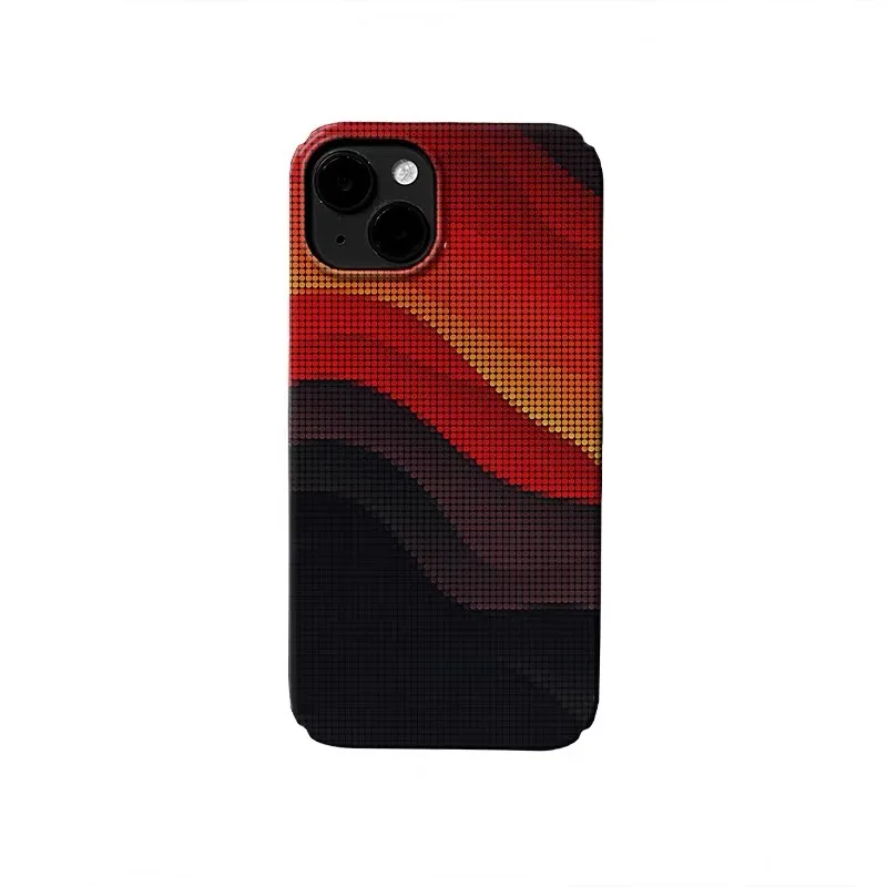 

Ins Red Light Overlapping Phone Case for IPHONE 17 Air 16E 15 PROMAX 14 Plus 13 12 MINI 11 PRO 16Plus XR XS Acrylic Phone Cover