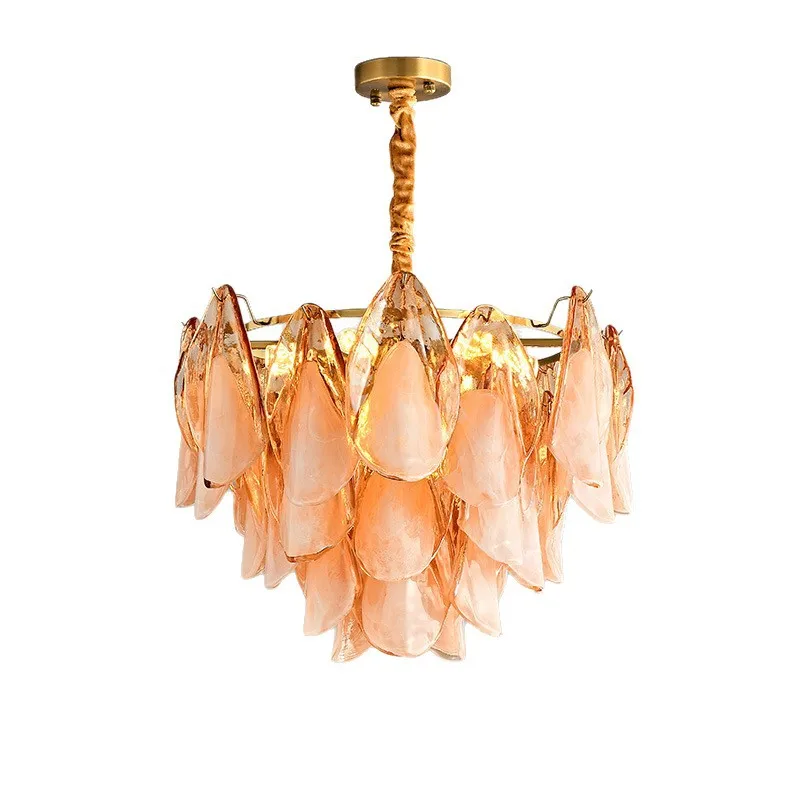 

Итальянское роскошное декоративное освещение, современная люстра из дутого стекла, гостиная, средний железный кулон