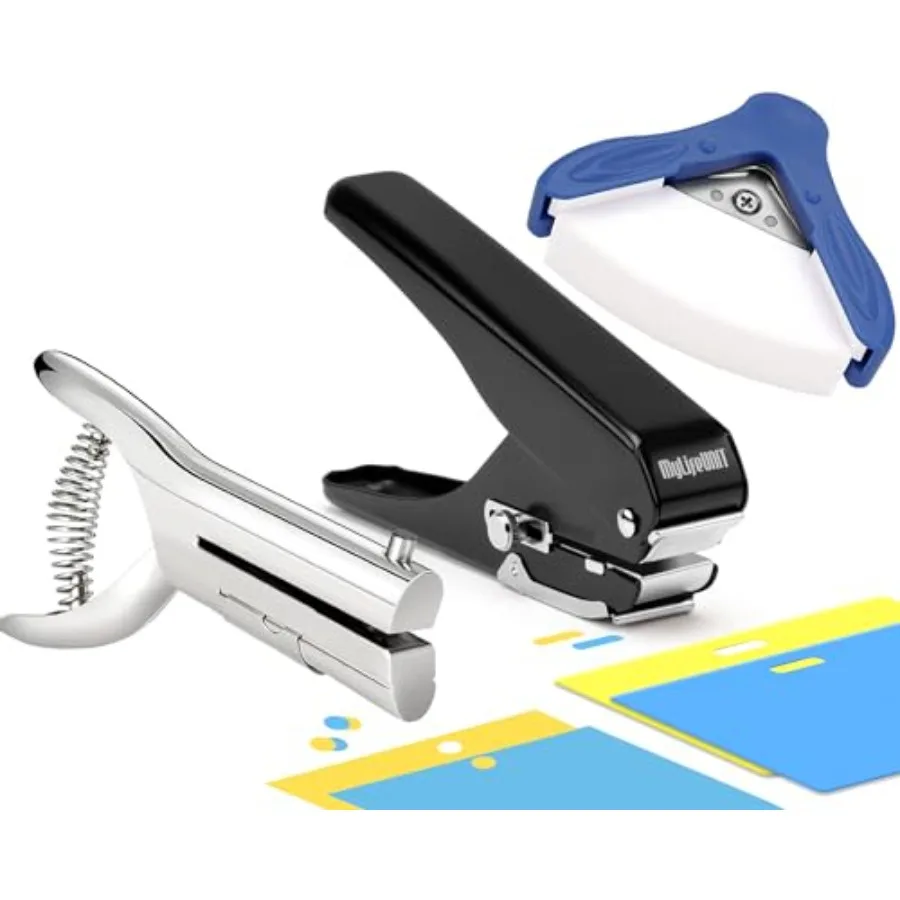 

Дырокол для бейджей с одним отверстием, угловой вырубщик для поделок, этикеток, бумажных идентификационных карт, набор