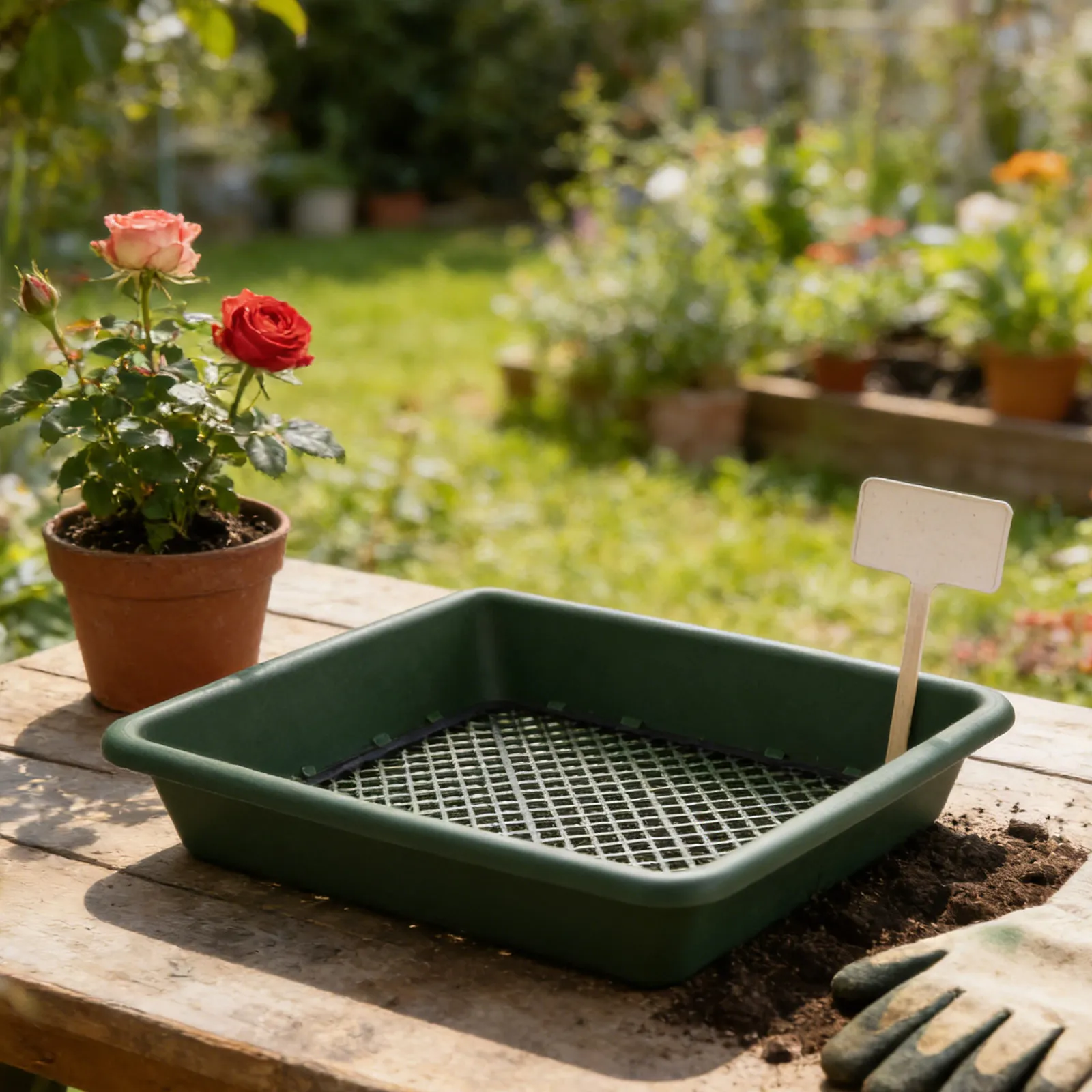 

Square Gardening Filter Sieve Sifting Screen Adjustable Sand Soil Sifter for Sand Soil Gravel Sorting Landscaping and Planting