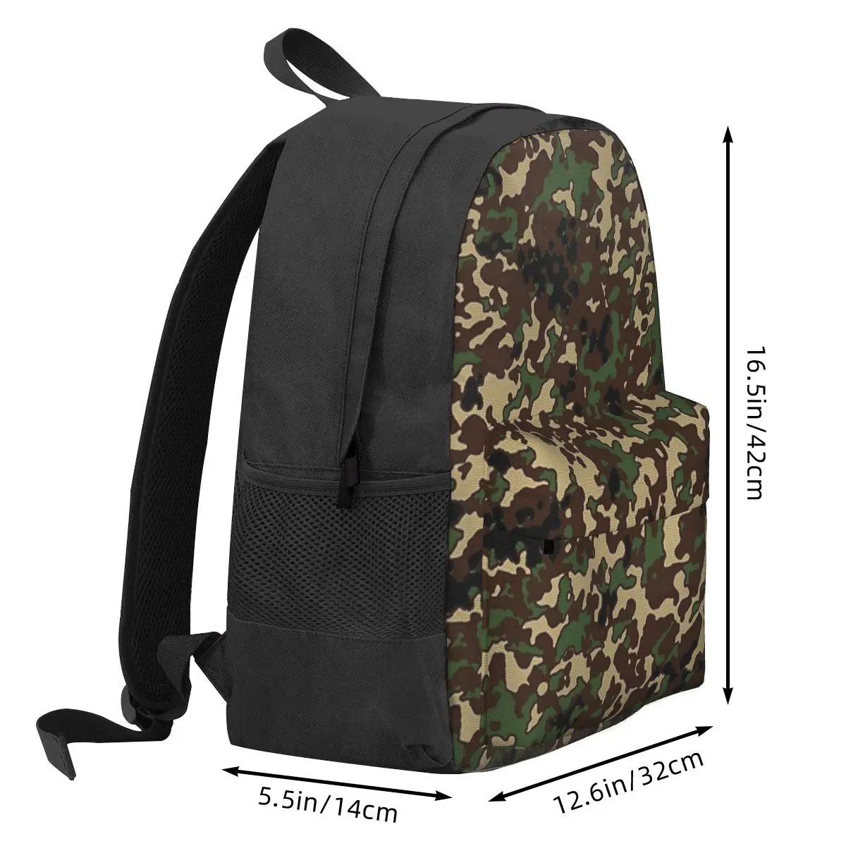 Flecktarn CamouflageBackpack Student BookBag Children School Bag Laptop Shoulder Bags for Boys Girls