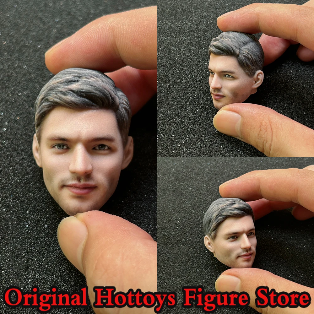 

1/6 1/12 Scale Male Soldier Head Sculpture Max Verstappen Racing Driver Head Carving Fit 12'' 6'' Action Figure Doll Body