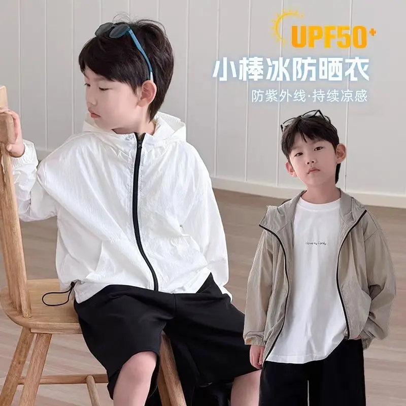 Ropa coreana para niños, abrigo de primavera de 2 a 9 años, chaqueta fina para niños grandes, abrigos de protección solar para niñas, chaquetas para niños y niñas