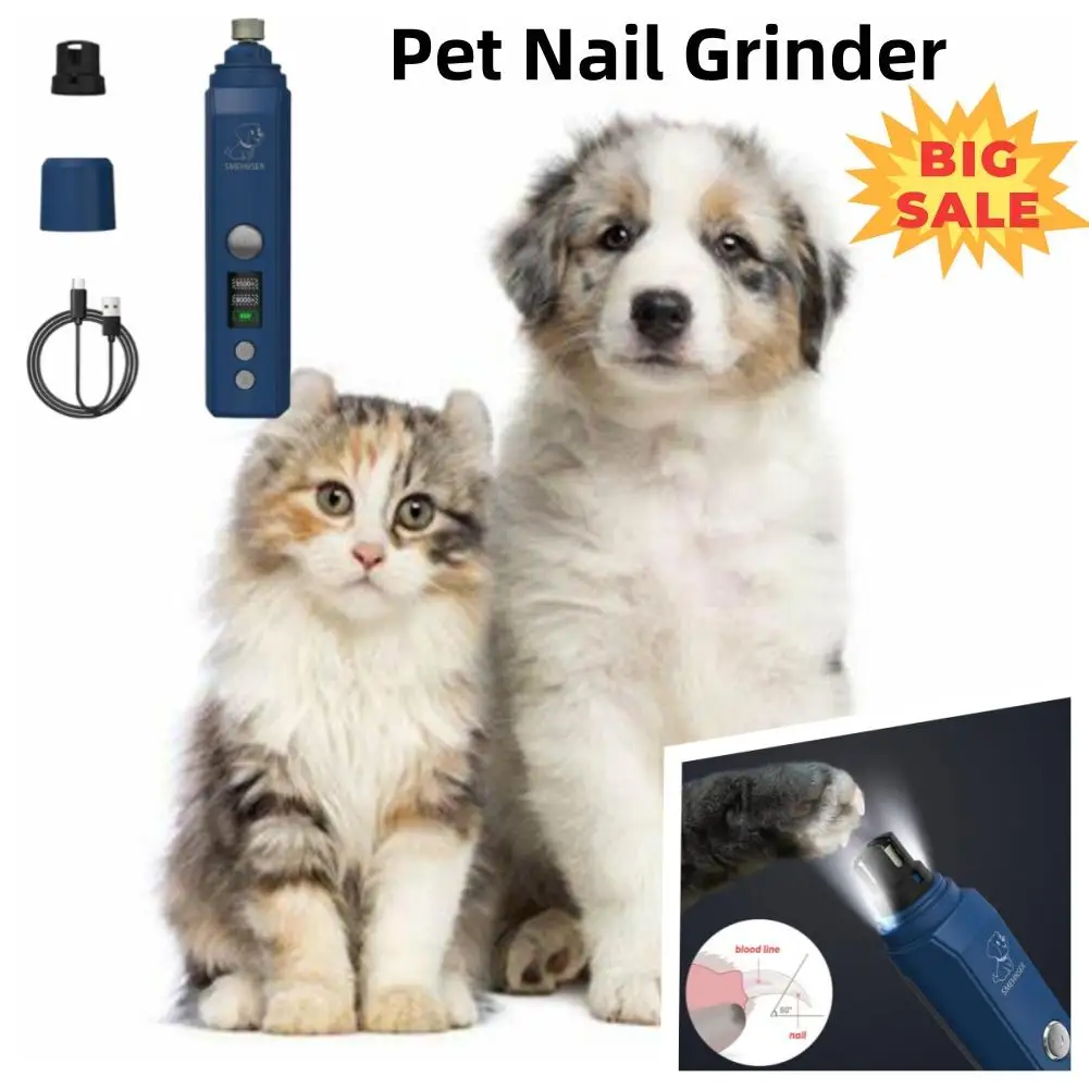 

1set Dog And Cat Nail Repair Machine LED Light Cat And Dog Nail Clippers USB Rechargeable Pet Claws Beauty Pet Supplies