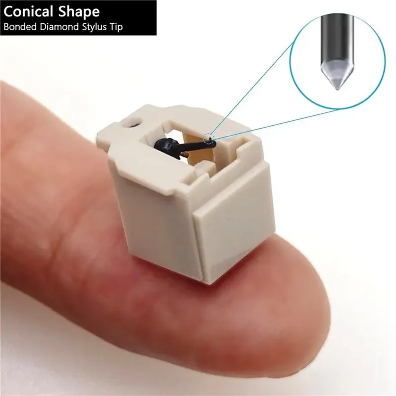 2X ATN3600L Conical Record Player Needle Replacement for Audio-Technica AT-LP60 AT-LP60USB Turntable Stylus with Cover