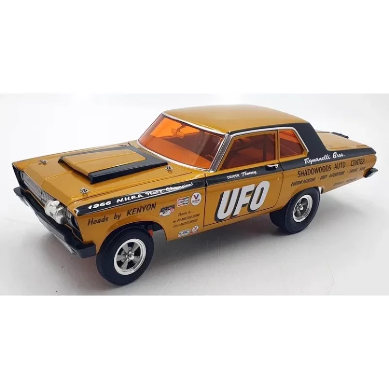 

Литой под давлением ACME масштаб 1/18 Plymouth 1965 AWB НЛО оранжевый сплав модель автомобиля Коллекционная игрушка в подарок сувенир дисплей орнамент