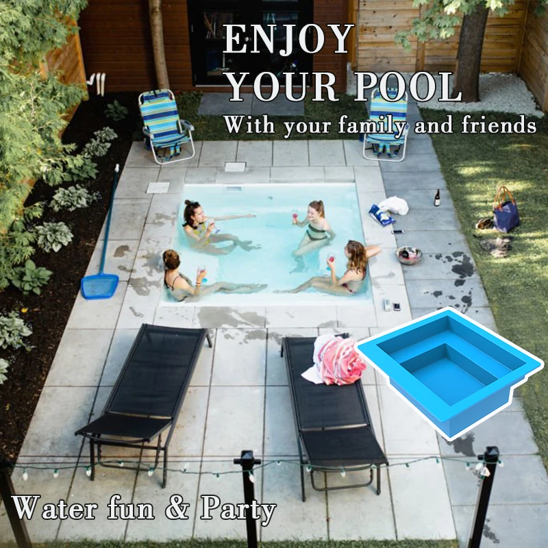 Small Size House Cold Bath Tub Plunge Pool Spa Swim Pool Outdoor Family Resort Backyard Fiberglass Inground Spa Pool