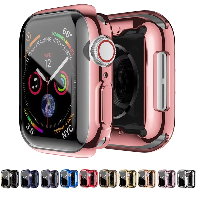Screen Protector Case For Apple Watch Series Ultra 3 2 1 49 41 44 40 45 42 38mm TPU Bumper Cover For iWatch Serie SE 9 8 7 6 5 4