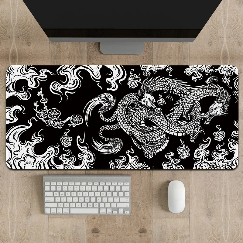 Computerbureaumat met slotrand, kantoorstudiemat, extra grote antislip toetsenbordmat