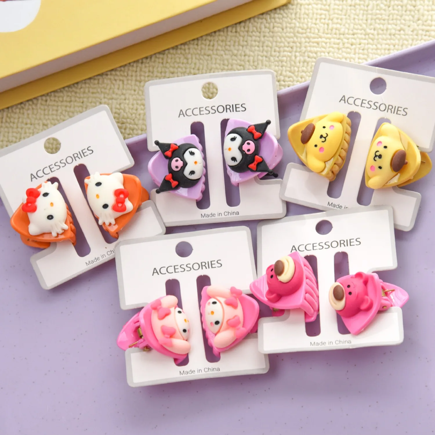 Pinzas para el cabello para niños Sanrio Coolmi, pinzas para las orejas de gato de dibujos animados, accesorios para el cabello con flequillo Kawaii para niñas, regalos de cumpleaños y vacaciones