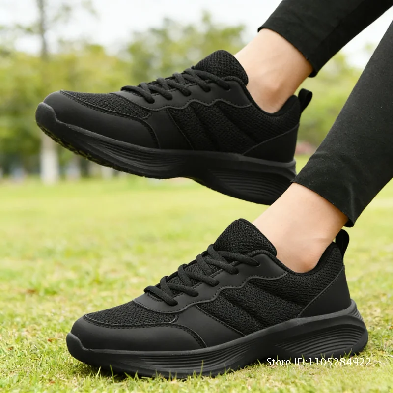 

Женские кроссовки 2026 года, весенняя новинка, дышащие, амортизирующие, черные повседневные кроссовки, мужские спортивные кроссовки