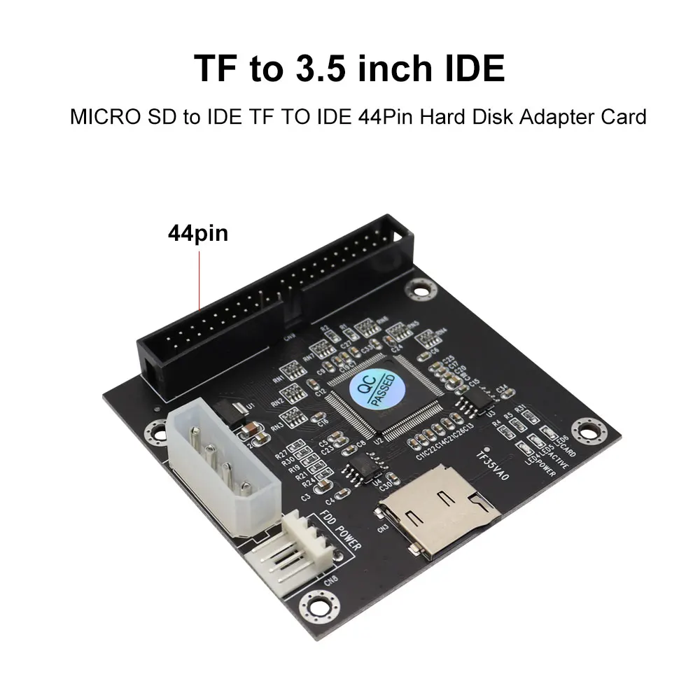 1pcs Sell like hot cakes Adapter Card 3.5 IDE SD 3.5" 44Pin Male IDE Hard Disk Drive Video card