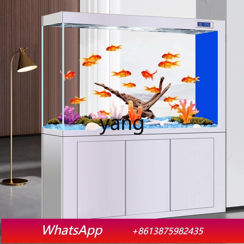 MM Super White Glass Bottom Filter Dragon Fish Tank Living Room Medium and Small Hallway Subareas Screens Rectangular Aquarium