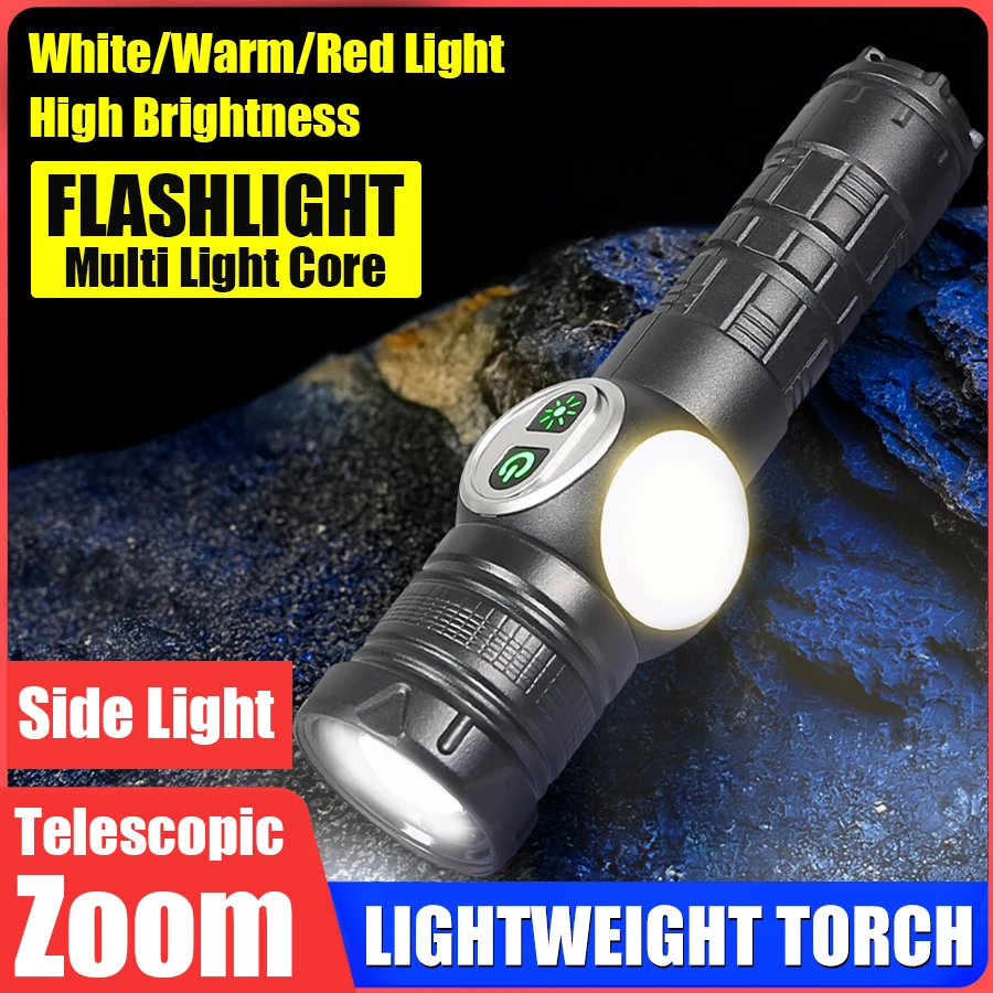 

Portable Strong Light Flashlight Super Bright Waterproof 600LM Led Multi-functional Charging Home Magnetic Camping Flashlight
