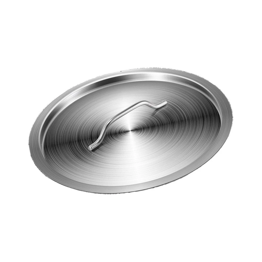 Round Pot Lid Made from 304 Stainless Steel - Food for contact Safe - Ergonomic Handle - Polished and Easy Wipe Clean
