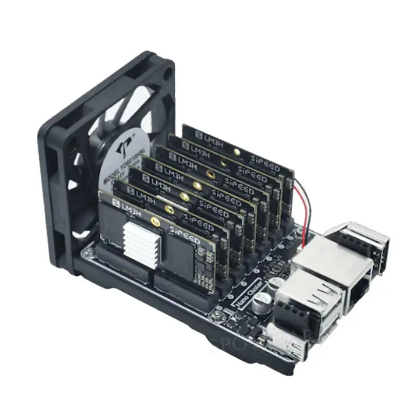 Picture 4: Sipeed NanoCluster Mini Cluster Board mini data center 7 SOM slots open SOM interface For Raspberry Pi CM4&5 Computer LM3H M4N