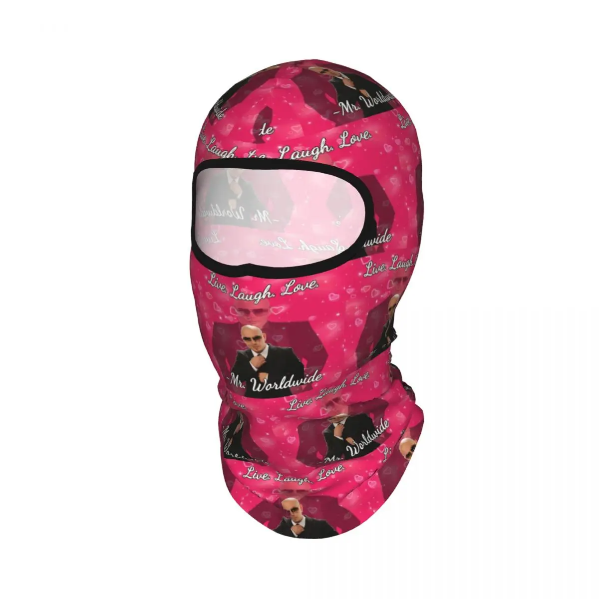 Mr Worldwide Live Laugh Love Breathable Thin Balaclava Full Face Mask Sun Protection Neck Gaiter For Motorcycle Cycling