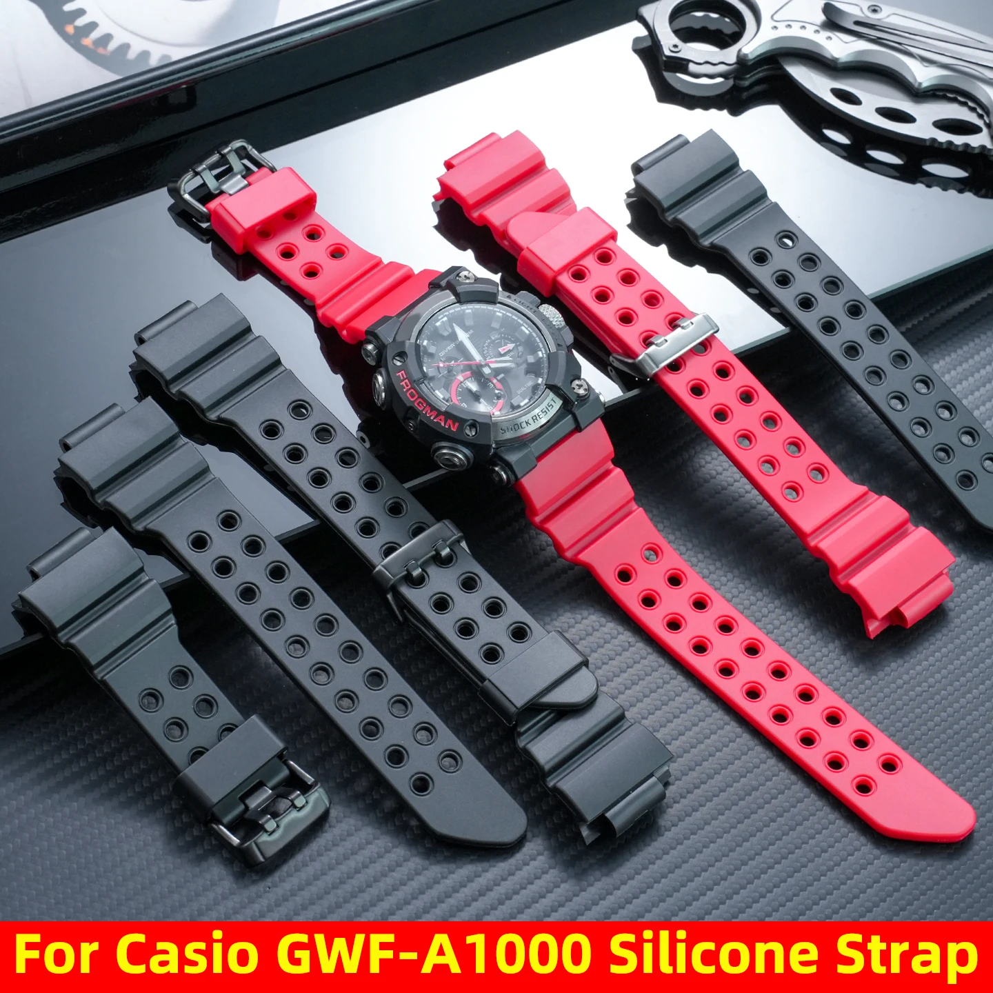 for-casio-g-shock-7th-frogman-5623-gwf-a1000-1a4-watch-strap-men's-sports-resin-silicone-watchband-bracele-replace-accessories
