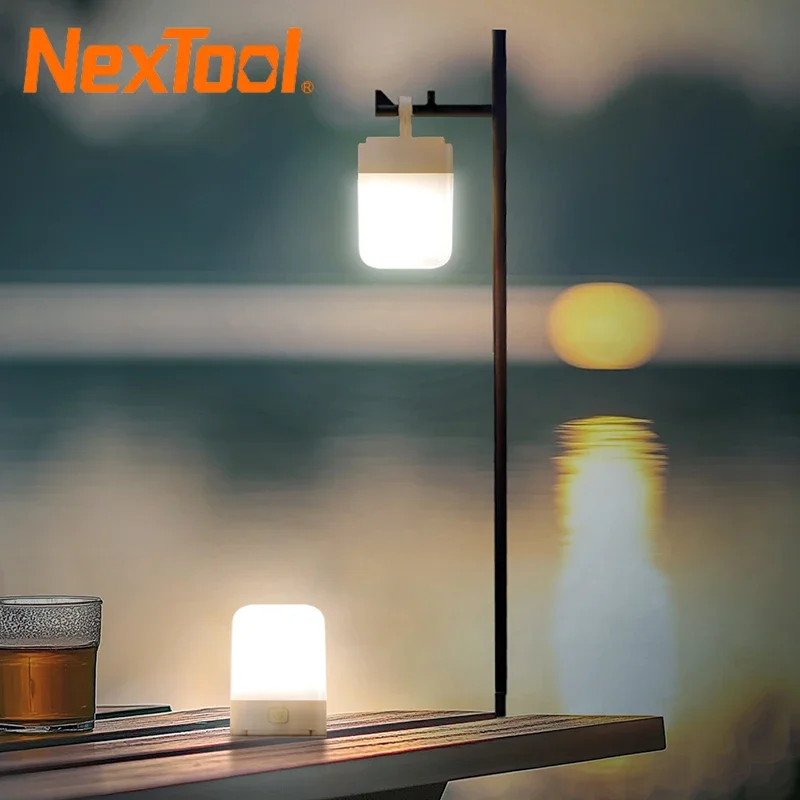 Nextool multifuncional luz de acampamento 600 lúmen embutido 5000mAh bateria recarregável luz policromática à prova d'água