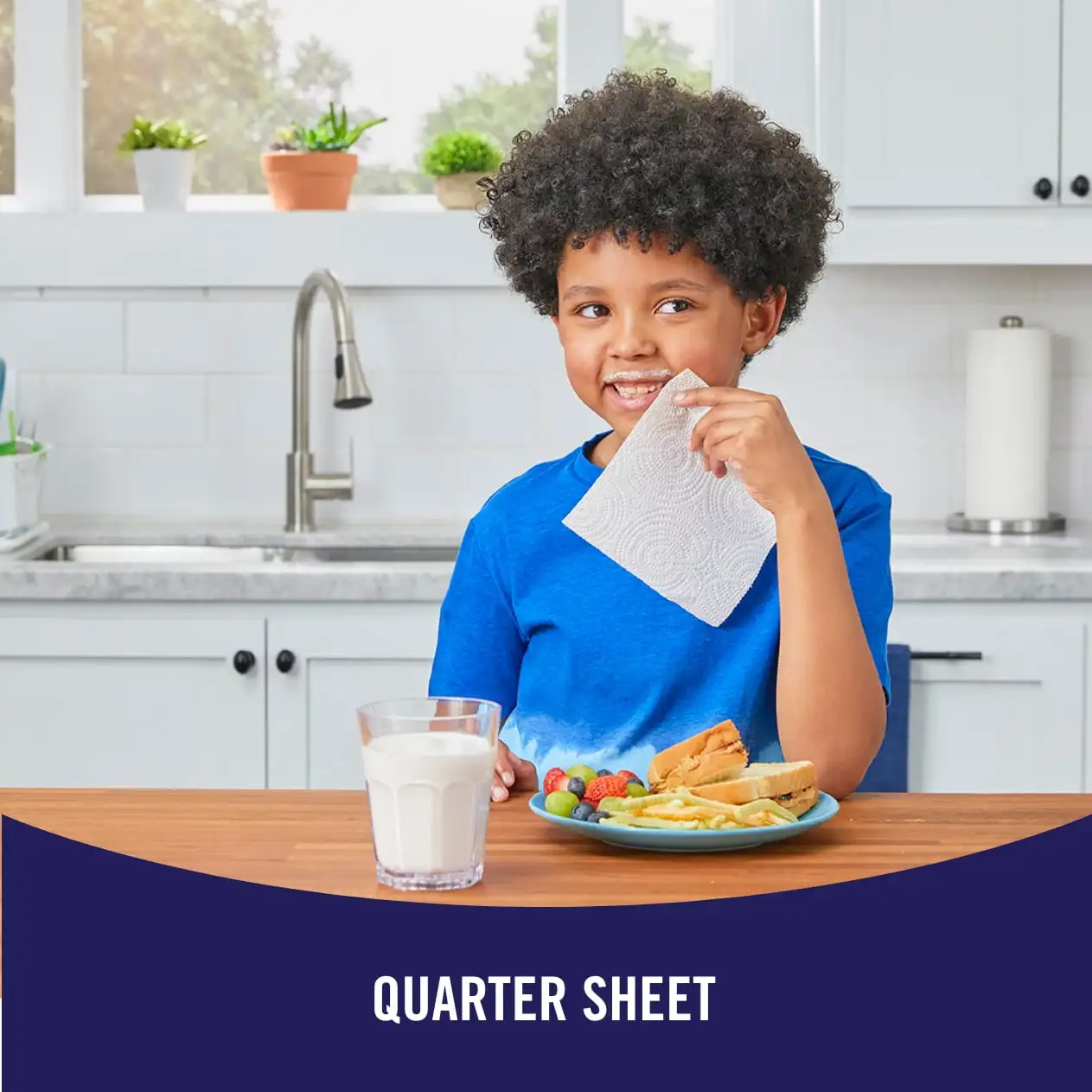 Sparkle Tear-A-Square Papierhandtücher, 12 Doppelrollen