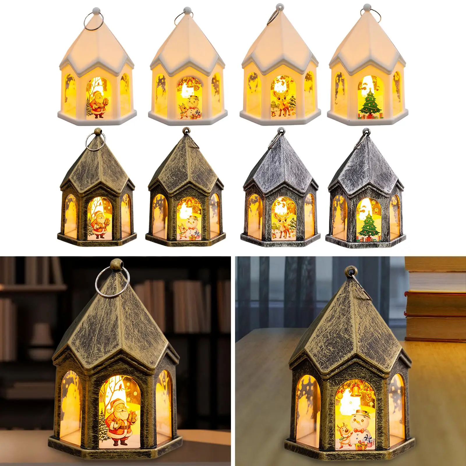 Night Light Christmas Tree Pendants Lighting Decor Childrens Gifts Small Statue